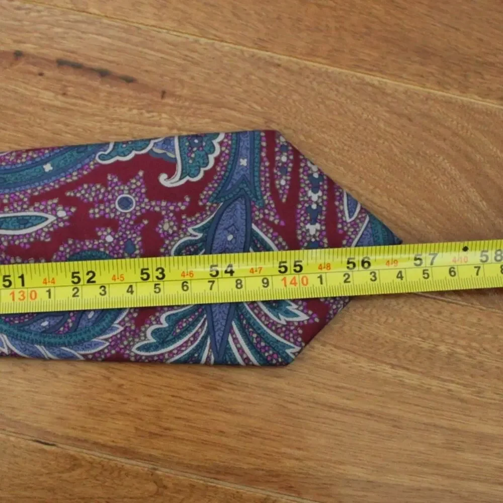Christian Dior Vintage Paisley‎ Printed Silk Neck Tie